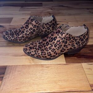 Leopard Print Ankle Boots